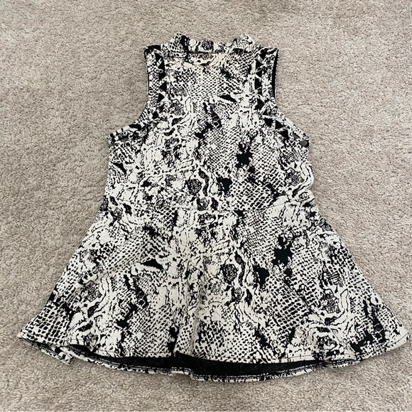 Free people black and white peplum tunic / top - Picture 1 of 7